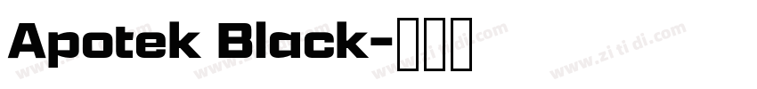 Apotek Black字体转换